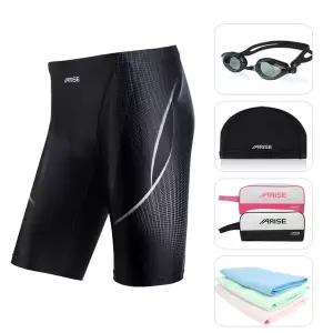 [아웃도어스/어라이즈](ASIM443GCBT) 남성5부수영복+수경+수모+가방+타월 5종세트