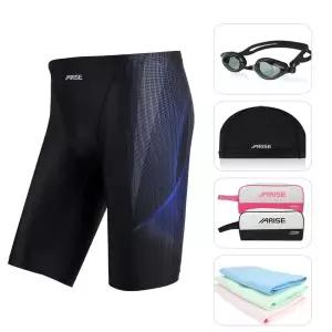 [아웃도어스/어라이즈](ASIM444GCBT) 남성5부수영복+수경+수모+가방+타월 5종세트