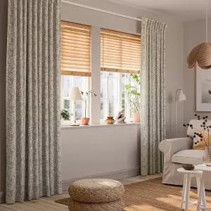 [이케아] 스뇌루타 커튼한쌍 라이트그레이베이지 화이트플로럴 145x250cm