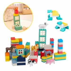 말랑 라운딩 빅사이즈 아기블럭 쌓기놀이 조립DIY 소프트 타운블록 235p