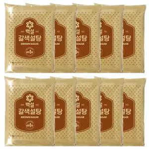 갈색설탕 1kg 10개 황설탕단맛요리용주방슈가첨가물파우더당류