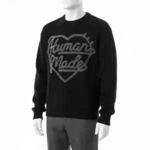 MUST IT_휴먼메이드 HUMAN MADE 25FW 하트 니트 스웨터 블랙 HM30CS035