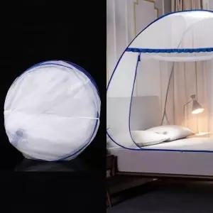 [콩심팥심]원터치형 모기장 150x200 거실용 방충망 텐트형 모기망