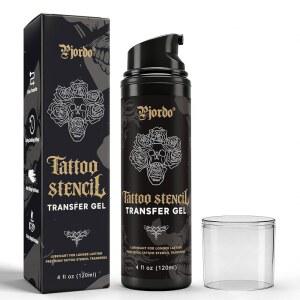 피오르도 타투 스텐실 전사 젤 용액, 젤, 스티커용 종이 기계 스텐실, 전문적이고 투명한 전사를 위해 설계된 진공