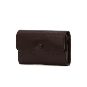 [AK플라자] [헤지스] 브라운 단색 소가죽 반지갑 /HIWA6E820W2