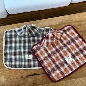 강아지 반려동물 체크 후드 망토 귀요미 담요 케이프겨울 겨울옷 실내복 기모 애견