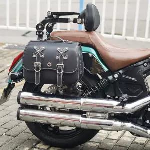 바이크 가죽 사이드백 자전거 오토바이가방 수납 신형 핸들바 튜닝