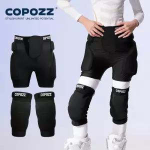 COPOZZ 스키 무릎 및 엉덩이 패드 두꺼운 충격 흡수 방지 성인 여성 남성 스노우 스포츠 보호 장비 세트