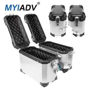 35L 사이드 수하물 케이스 범용 오토바이 박스 알루미늄 상자 파니에 Saddlebags 보관 트렁크 For BMW Hond