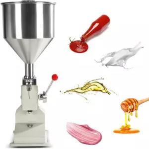 스테인리스 스틸 수동 액체 충전기 5-50ml/10-100ml 크림 페이스트 및 병 필러 A03 모델 가정