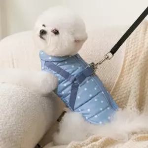 솔리드 하네스 패딩조끼 강아지 반려견 옷 애애견의류 후리스 가디건 소형 여름 실내복 견옷 쿨링 냉감 커