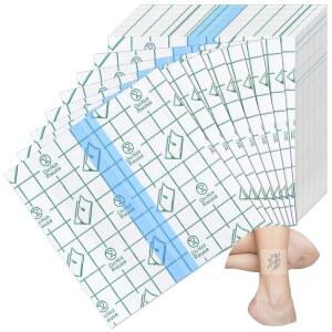 100개 타투 애프터케어 커버 테이프 두 번째 피부 접착 붕대 방수 보호 투명 필름 드레싱 커버(4 x 4 인치)