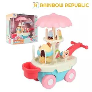 PV 팝콘 디저트 카트놀이매대가방 어린이역할 장난감 가게 판매