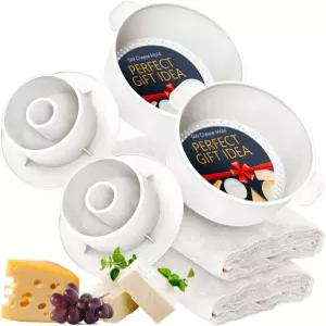 2 PCS 치즈 몰드 1 6QT - 팔로워 반-경질 및 천 100 면 수제 제조 용품 파라 퀘소 프레스코 카세로