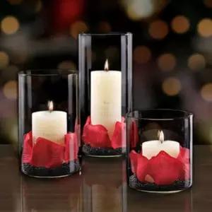 유리 화병 15x30cm 투명 인테리어화병 꽃병 긴화병 예쁜 한송이 감성 소품병 투명병 다발병 원통