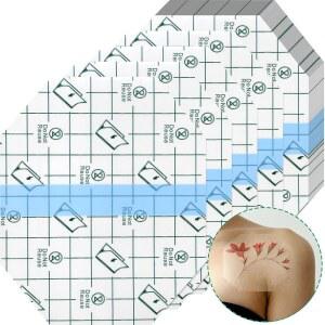 50피스 투명 신축성 접착 붕대 방수 필름 드레싱 문신 수영 샤워용 신축 테이프(4 x 4.75 인치)