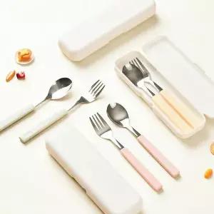 예꼬맘 에디슨 2단계 스텐스푼포크케이스세트