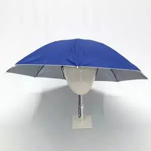 머리에 쓰는 소형 블루 모자 머리 파라솔 에쓰는 우산