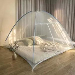바닥없는 원터치 침대 대형 텐트 여름 모기장 방충망 2인용모기장