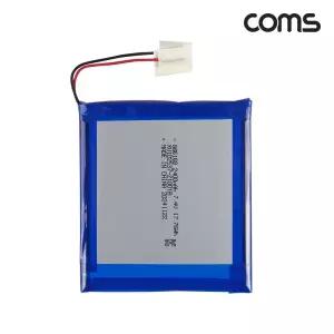 Coms 886168 충전지 7.4V 2400mAh 리튬폴리머 배터리케이블형밧데리 2선 일체형 DIY제작용 전밧데리 전용