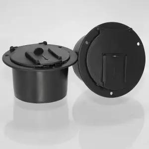 2Pc 원형 전기 케이블 해치 RV 캠핑카 코드 커버 호환 가능한 여행 텐트 트레일러 모터홈 최대 50암페어