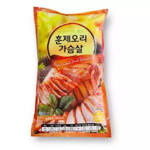 훈제오리 가슴살 슬라이스 180g X 10봉 바베큐 닭가슴살 육포 오리롤 간편 간편고기 고기