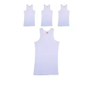 4계절 시원하게 입는 110 사이즈 남성 런닝 X 4벌자백색 민소매 면런닝 백색 빅런닝