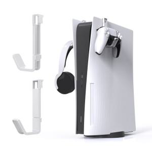 [호환품]PS5/PS5 슬림용 JYS-P5180 컨트롤러 및 헤드셋 벽걸이형 거치대(2팩) 게임용 듀얼센스 랙