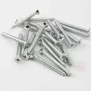 4mm 접시피스 4x20 백색 목재나사 나무 고정 크류 회전용 연결 목공 원목 목공용