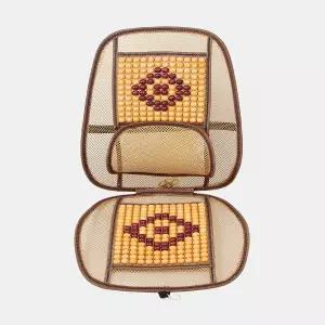 7day 원목 더블 자동차 등받이 시트(브라운) 차량용여름 통풍카 차량용 카시트 좌석 방석세트 망사 택시 택