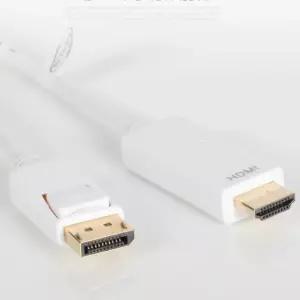 NETmate Display Port 1.2 to HDMI 케이블 2mHDMI선 HDMI단자 모니터연결 컴퓨터 영상변환