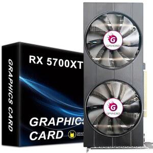 GPVHOOSO Radeon RX 5700 XT 8GB 그래픽 카드 2560SP GDDR6 256비트 컴퓨터 GPU PCI-e 4.0 x 16 HDMI /DisplayPort*3 인터페이스, PC 게임 및 사무실용 AMD 비디오 카드, 최대 8K 지원