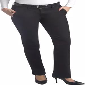 디키스 여성 작업 바지 - 스키니 핏 스트레이트 레그 플랫 프론트 스트레치 트윌 산업용 작업복 캐주얼