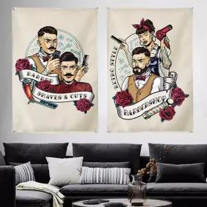 바버샵 벽장식 인테리어액자 미용실 그림 남성 이발소 제품