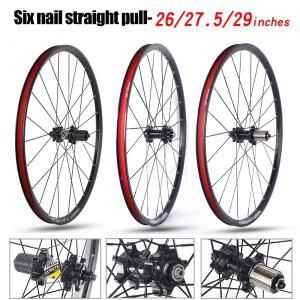 [호환품]산악자전거 26/27.5/29인치 휠셋 6나이프 스트레이트 풀 2 베어링 8-11단 24H 알루미늄 스틸 TAOKA