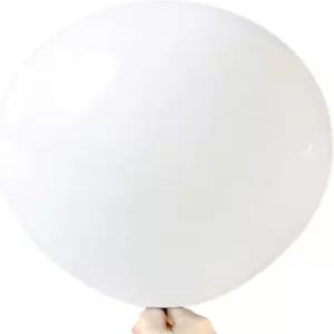 피로미 화이트 벌룬 18인치 12팩 대형 두꺼운 헬륨 빅 매트 라텍스 라운드 리본 1개 포함
