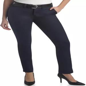 디키스 여성 작업 바지 - 미드 라이즈 슬림 핏 스키니 레그 스트레치 트윌 유니폼 및 캐주얼