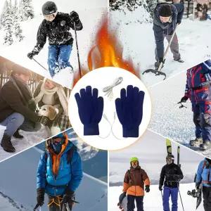 겨울 장갑 가열 방풍 뜨개질 손가락 사이클링 스키를위한 휴대용 일정한 온도 손 따뜻하게
