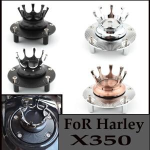 [호환품]할리 X350 X 플랫 트래커  바이크 오토바이 CNC 알루미늄 스틸 킹 크라운 가스 오일 캡 연료 탱크