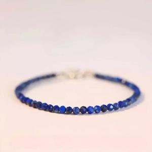 사파이어 팔찌 수제 비즈 탄생석 원석 블루 천연