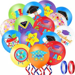 스카이티 50피스 12인치 유치원 졸업 파티 풍선 장식 초등학교 졸업식 용품 러블리