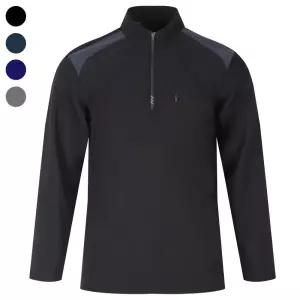 남자 겨울 포근한 기모 스판 반 집업 티셔츠 BR-L-TS-Q006