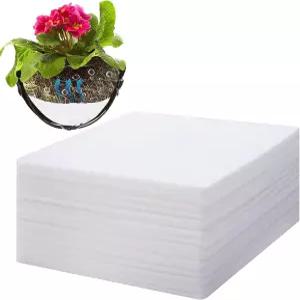 Adnee 60개 걸이 바구니 셀프 워터링 라이너-6.6 x 6.6 인치 플랜터 펠트 코코넛 화분 장치 삽입