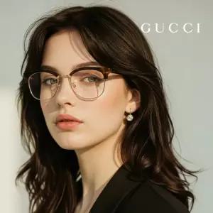 명품 안경테 GG0409OK 002 스퀘어 하금테 여자 남자 안경