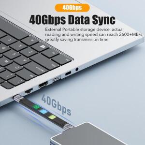 USB 4.0 40Gbps 케이블PD 240W 5A 고속 충전 C-C Thunderbolt 3/4  케이블8K@60HzE-Maker Tipo C 서랍 수납