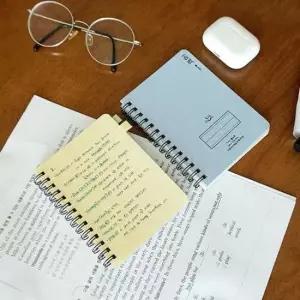 [문구/오피스] 줄노트 6색 사무용품 스카이 공백 94x128