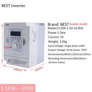 최고의 VFD 인버터 1.5kw 220V 가변 주파수 드라이브 스핀들 모터 속도 제어 FC300-1.5G-S2-B3C CNC 라우터