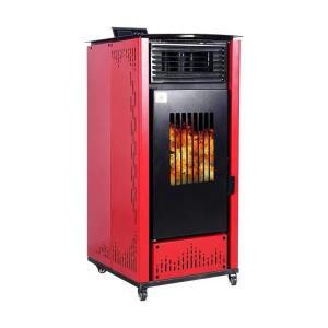 펠릿 난로, 가정용, 바이오매스, 실제 불꽃