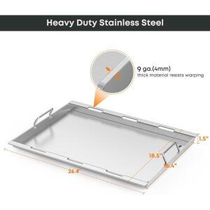 스틸 플랫 탑 그리들, Weber Genesis II 및 LX 300 시리즈 그릴용 풀사이즈 인서트