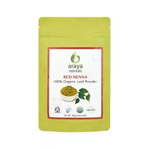 (USDA)유기농인증 아라야 내추럴(레드) 헤나 염색가루 1개 100% 성분 미국 유기농 인증 완료